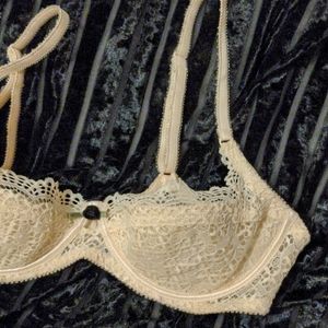 Intimately Cream Demi Cup Lace Bra 34A